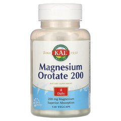 Оротат магнію, Magnesium Orotate, KAL, 200 мг, 60 таблеток