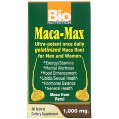 Мака, Bio Nutrition, 1000 мг, 30 таблеток