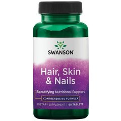 Вітаміни для шкіри волосся та нігтів Swanson (Hair Skin & Nails) 60 таблеток