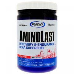 Aminolast, супер-BCAA для відновлення і витривалості, фруктовий пунш, Gaspari Nutrition, 420 г (14,8 унцій)
