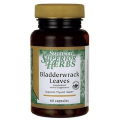 Листя сечового міхура, Bladderwrack Leaves, Swanson, 60 капсул