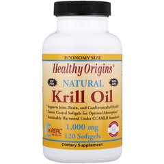 Масло криля Healthy Origins (Krill Oil) 1000 мг 120 капсул со вкусом ванили купить в Киеве и Украине