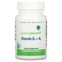 Seeking Health, Вітамін D3+K2, 60 вегетаріанських капсул