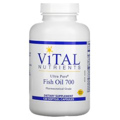 Vital Nutrients, Ультрачистий риб'ячий жир 700, лимон, 120 м'яких капсул