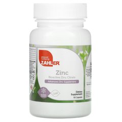 Zahler, Цинк, біоактивний цитрат цинку, 90 капсул