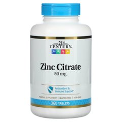 Цитрат цинку 21st Century (Zinc Citrate) 50 мг 360 таблеток
