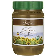 100% органическое подсолнечное масло, 100% Organic Sunflower Seed Butter, Swanson, 454 грам купить в Киеве и Украине