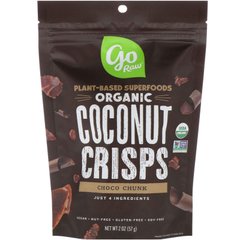 Органічні кокосові чіпси Go Raw (Organic Coconut Crisps) 57 г зі смаком шоколаду
