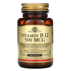 Витамин В12 Solgar (Vitamin B12) 500 мкг 100 таблеток купить в Киеве и Украине