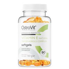 Комплекс натуральних токоферолів з вітаміном Е OstroVit (Vitamin E Natural Tocopherols Complex) 90 капсул