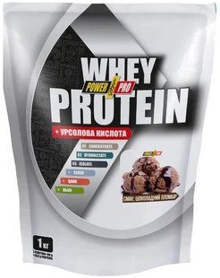 Whey Protein +урсоловая кислота Power Pro 1 kg шоколадний пломбір купить в Киеве и Украине