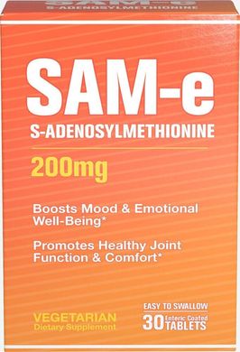 SAM-е, SAM-e, Puritan's Pride, 200 мг, 30 таблеток