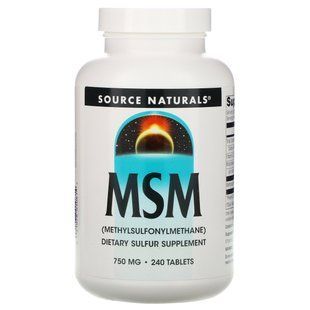 МСМ метилсульфонилметан Source Naturals (MSM) 240 таблеток купить в Киеве и Украине