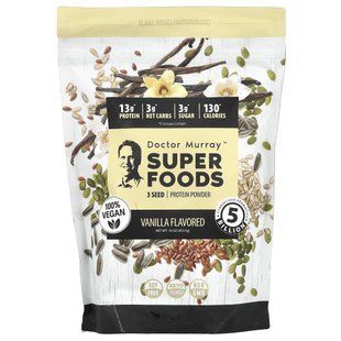3 Seed Protein Powder, Vanilla, Dr. Murrays, 453.5 г