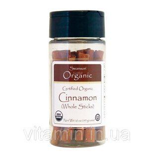 Сертифицированная органическая корица (цельные палочки), Certified Organic Cinnamon (Whole Sticks), Swanson, 91 грам купить в Киеве и Украине