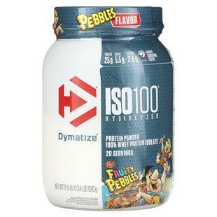 Dymatize, ISO100&reg; Hydrolyzed, 100% Whey Protein Isolate, Fruity Pebbles, 1.34 lbs (610 g)