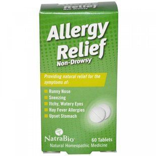 Allergy Relief, non-drowsy, NatraBio, 60 tablets