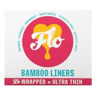 Here We Flo, Flo, Bamboo Liners, Ultra Thin, 24 Liners купить в Киеве и Украине