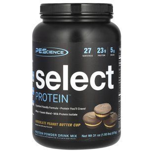 PEScience, Select Protein, протеиновая порошковая смесь для приготовления напитка, чашка с шоколадным и арахисовым маслом, 878 г (1,93 фунта) купить в Киеве и Украине