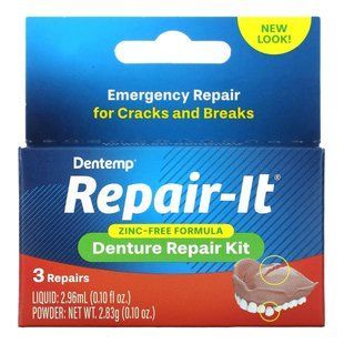 Dentemp, Repair-It, Denture Repair Kit, 3 Repairs купить в Киеве и Украине