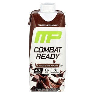 MusclePharm, Combat Ready&trade; Protein Shake, Chocolate Fudge, 17 fl oz (500 ml)