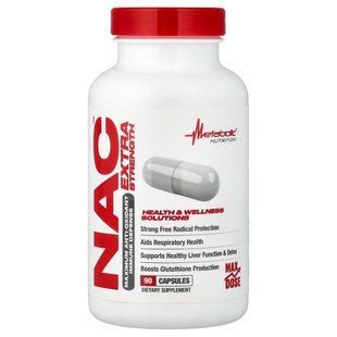 Metabolic Nutrition, NAC, 90 капсул (650 мг в 1 капсуле) купить в Киеве и Украине
