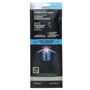Heali Medical Corp, Breathable Elastic Kinesiology Tape, Neck & Shoulders, 3 Pre-Cut Applications купить в Киеве и Украине