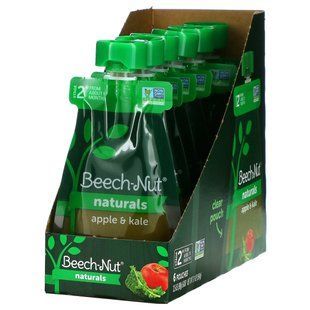 Бук-орех, Naturals, этап 2, яблоко и капуста, 6 пакетиков по 3,5 унции (99 г) каждый купить в Киеве и Украине