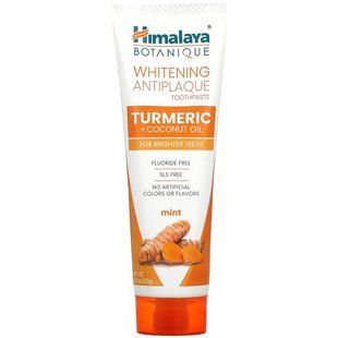 Himalaya, Отбеливающая зубная паста против зубного налета, куркума + кокосовое масло, мята, 4,0 унции (113 г) купить в Киеве и Украине