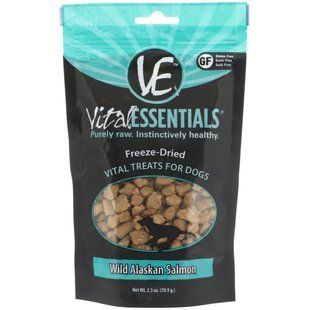 Сублимированные лакомства для собак, дикий аляскинский лосось, Vital Essentials, 2,5 унции (70,9 г) купить в Киеве и Украине