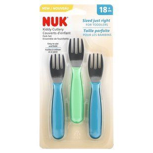 NUK, Kiddy Cutlery Fork Set, 18+ Months, 3 Pack купить в Киеве и Украине