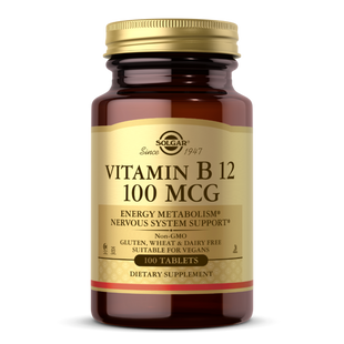 Solgar, Vitamin B12, 100 mcg, 100 Tablets