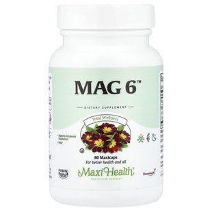 Maxi Health, Mag 6&trade;, 60 капсул Maxcaps купить в Киеве и Украине
