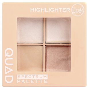 J.Cat Beauty, QUAD Spectrum Face Palette Highlighter, QSP101, 0.21 oz (6 g) купить в Киеве и Украине