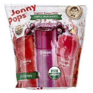 JonnyPops, органические леденцы для замораживания, вишня, виноград, фруктовый пунш, 24 шт. по 40 мл (1,35 жидк. унции) купить в Киеве и Украине