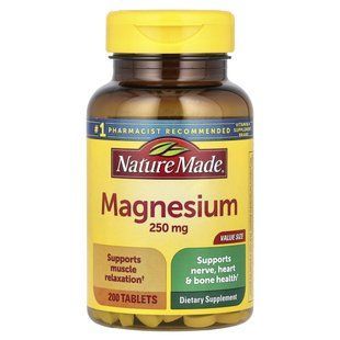 Nature Made, Magnesium, 250 mg, 200 Tablets купить в Киеве и Украине