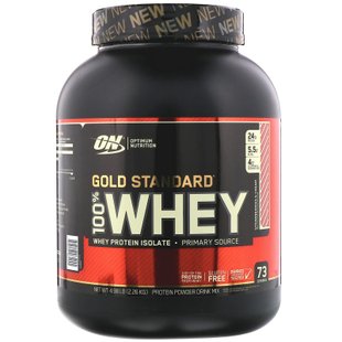 Сывороточный протеин клубника и сливки Optimum Nutrition (Gold Standard 100% Whey) 2.26 кг купить в Киеве и Украине