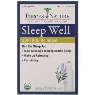 Sleep Enhancement Product, with Roll-On Applicator, Forces of Nature, 4 ml