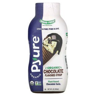 Органический сироп без сахара со вкусом шоколада, Organic Sugar-Free Chocolate Flavored Syrup, Pyure, 415 мл купить в Киеве и Украине