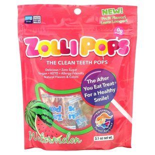 Леденцы, кавун, The Clean Teeth Pops, Watermelon, Zollipops, 87 г купить в Киеве и Украине