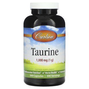 Carlson, Taurine, 1,000 mg, 300 Capsules купить в Киеве и Украине