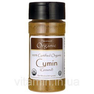 100% сертифицированный органический тмин (молотый), 100% Certified Organic Cumin (Ground), Swanson, 91 грам купить в Киеве и Украине