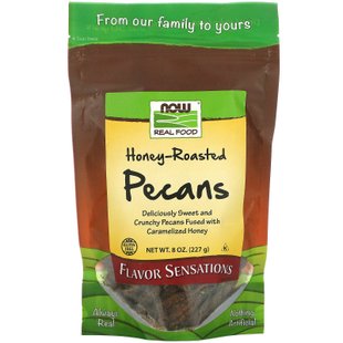 Жареный пекан в меду Now Foods (Honey Roasted Pecans) 227 г купить в Киеве и Украине