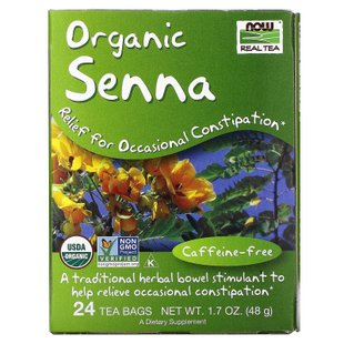 Чай с сенны без кофеина Now Foods (Real Tea Senna Caffeine-Free) 24 пакетика 48 г купить в Киеве и Украине