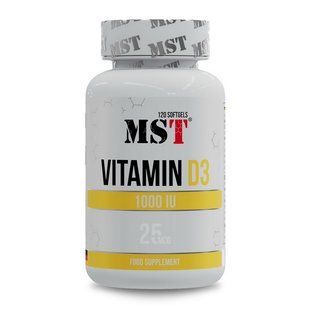 MST, Vitamin D3 1000 IU (25 mcg), 120 softgels купить в Киеве и Украине