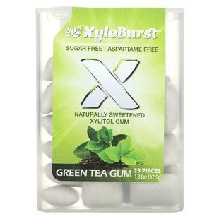 Xyloburst, Xylitol Gum, Green Tea, 25 Pieces купить в Киеве и Украине