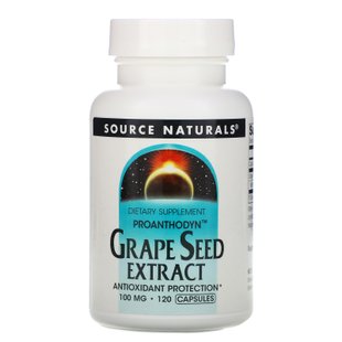 Экстракт виноградных косточек Source Naturals (Grape Seed) 100 мг 120 капсул купить в Киеве и Украине