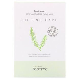 Маска для лица с криптомерией, подтягивание и уход, Treetherapy, Rootree, 10 шт. по 27 г купить в Киеве и Украине