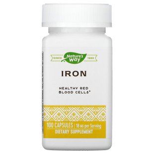 Железо хелатное Nature's Way (Iron) 18 мг 100 капсул купить в Киеве и Украине