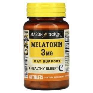Мелатонин с витамином В, Mason Natural, 6, 3 мг, 60 таблеток купить в Киеве и Украине